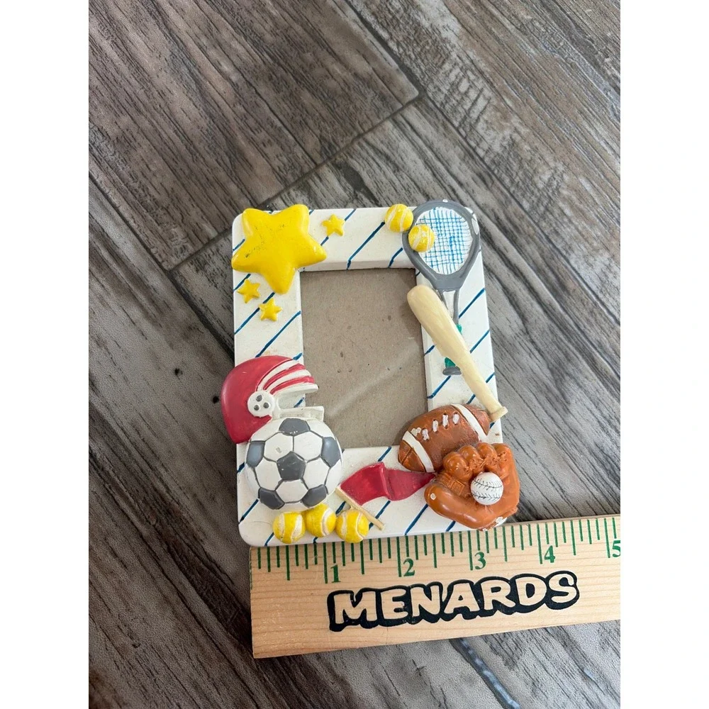 Vintage‎ Sports Theme 3D Resin Picture Frame Soccer Football Baseball Tennis 4x3